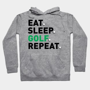 Eat Sleep Golf Repeat Funny Golf Hoodie